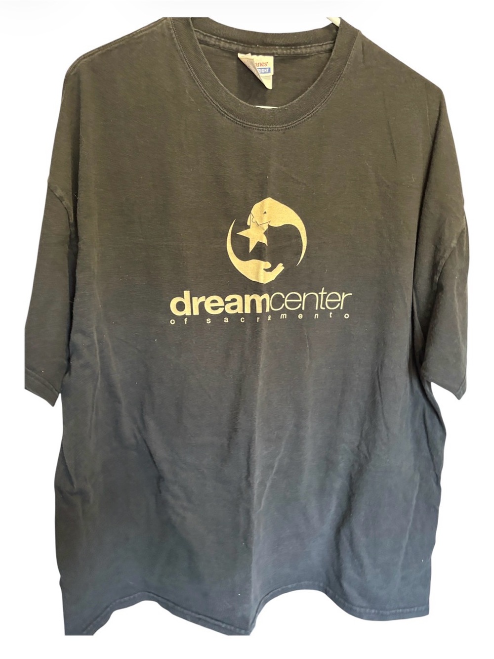 Hanes Black T-Shirt with Gold Dream Center Logo